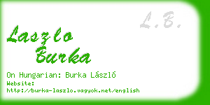 laszlo burka business card